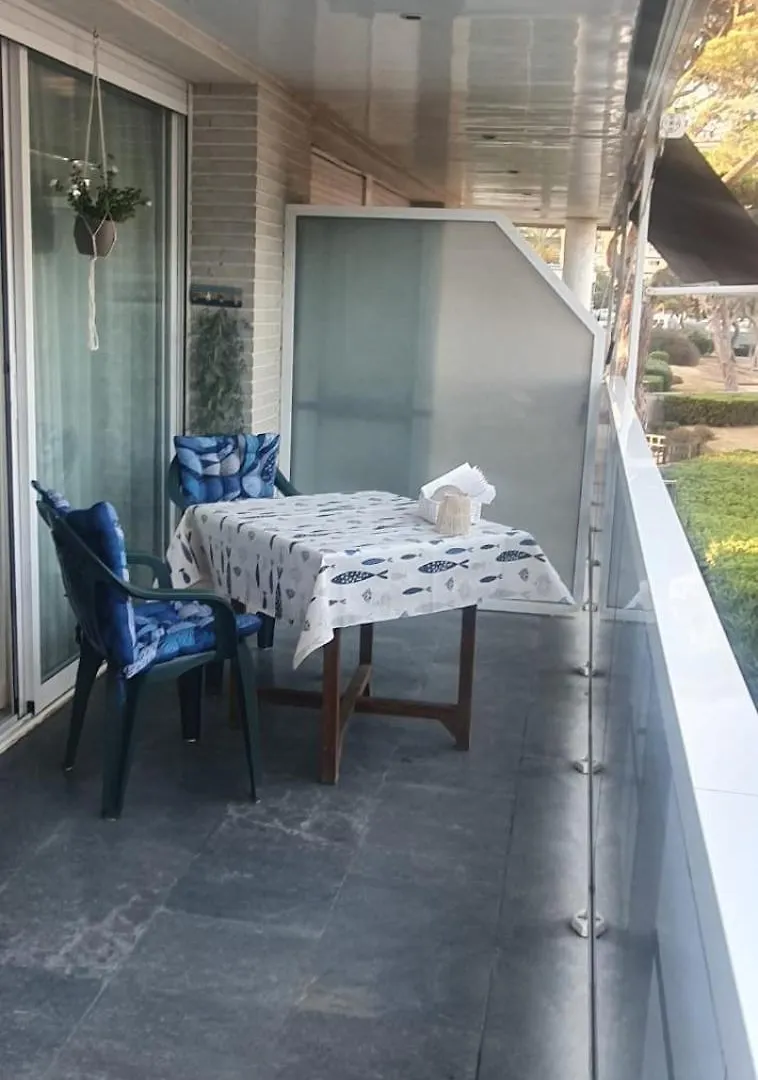 Unique Apartment With Direct Sea View Along The Beach In S'Abanell Central Park Blanes 0*,