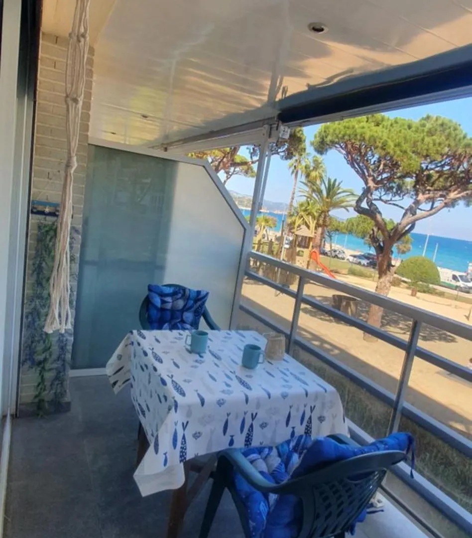 Unique Apartment With Direct Sea View Along The Beach In S'Abanell Central Park Blanes Spain