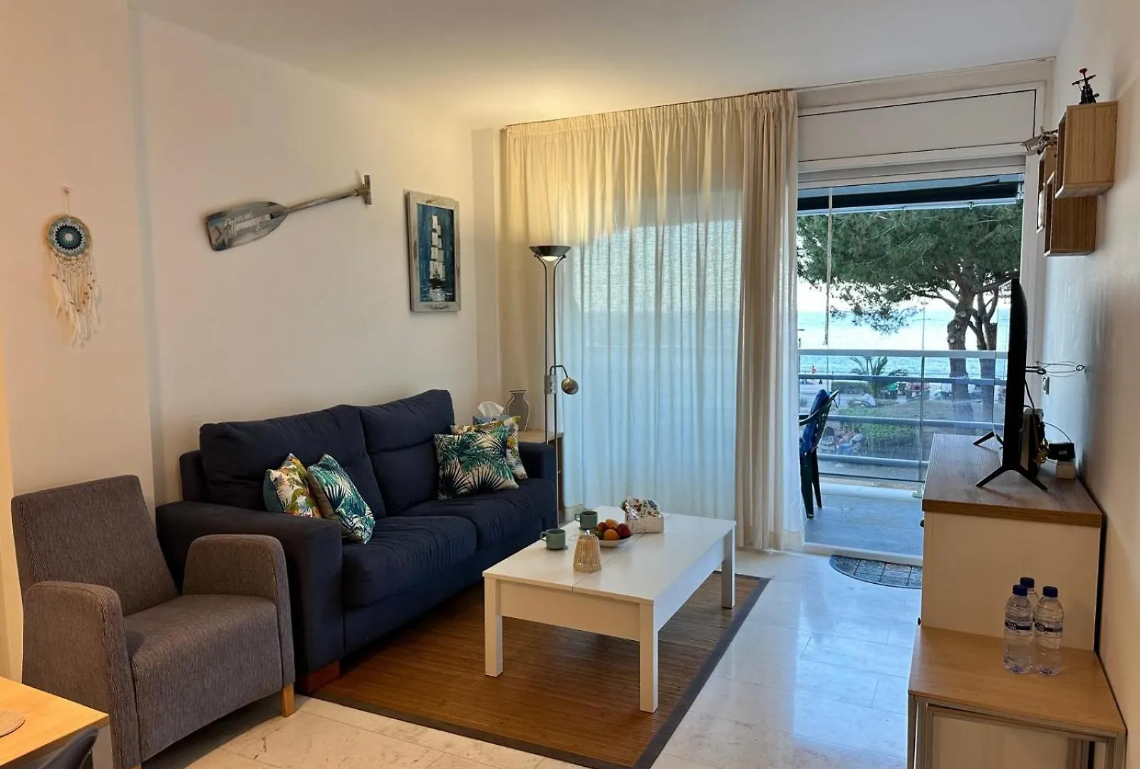 Unique Apartment With Direct Sea View Along The Beach In S'Abanell Central Park Blanes