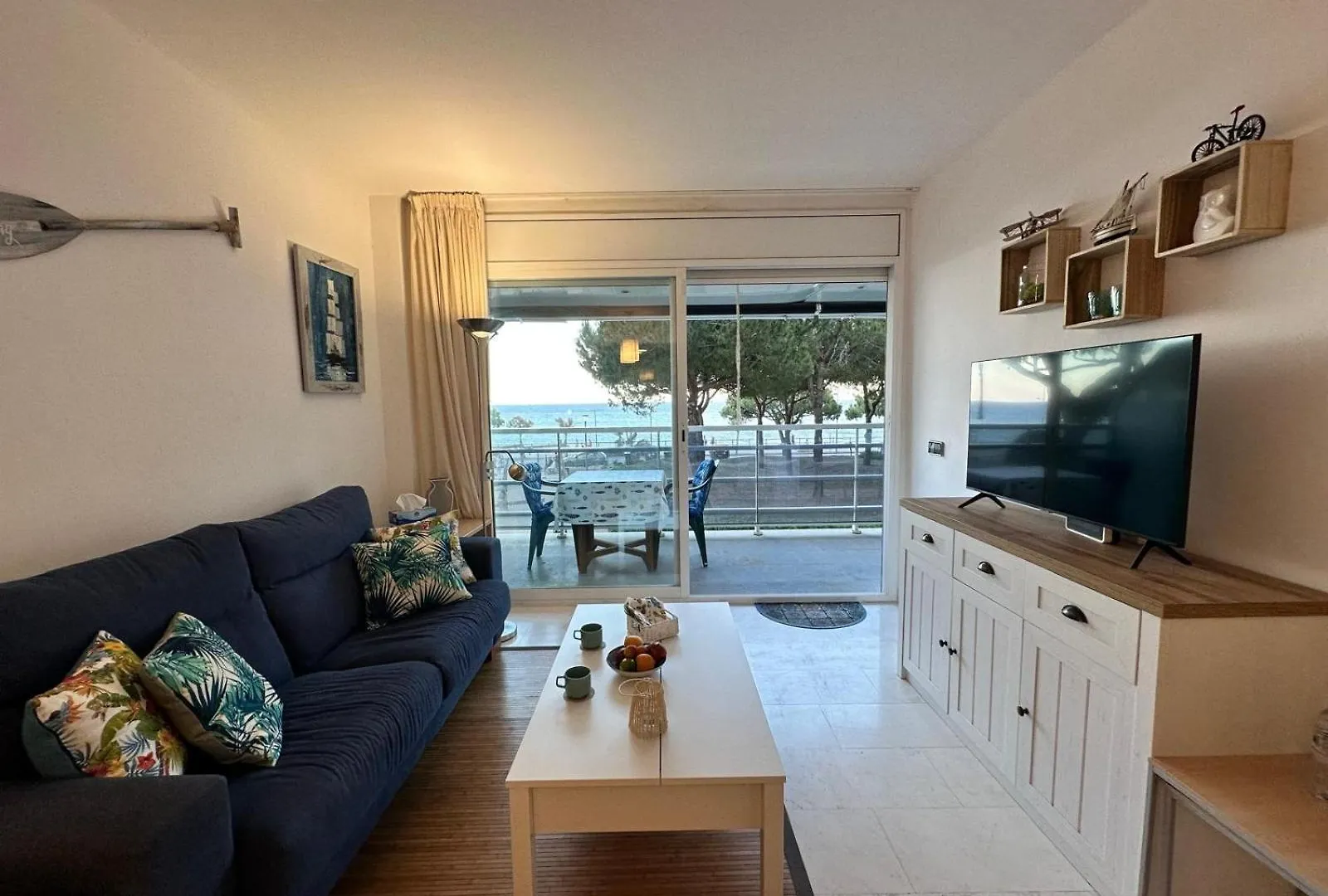 Unique Apartment With Direct Sea View Along The Beach In S'Abanell Central Park Blanes Spain