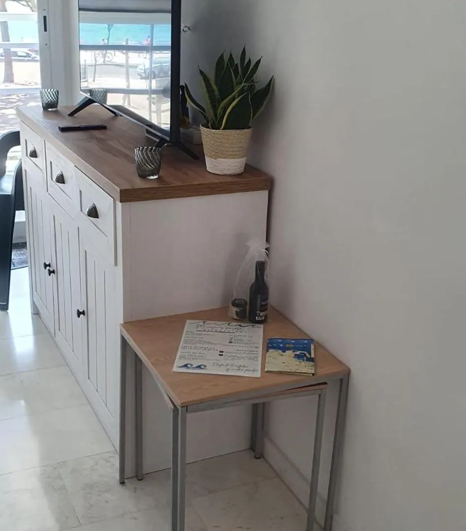 Unique Apartment With Direct Sea View Along The Beach In S'Abanell Central Park Blanes
